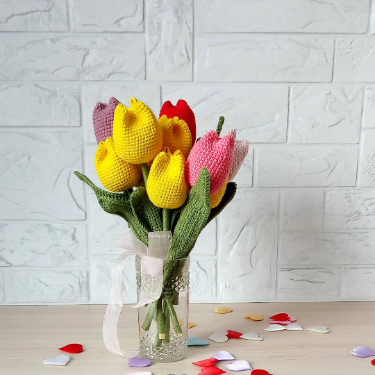 Crochet Tulip Bouquet
