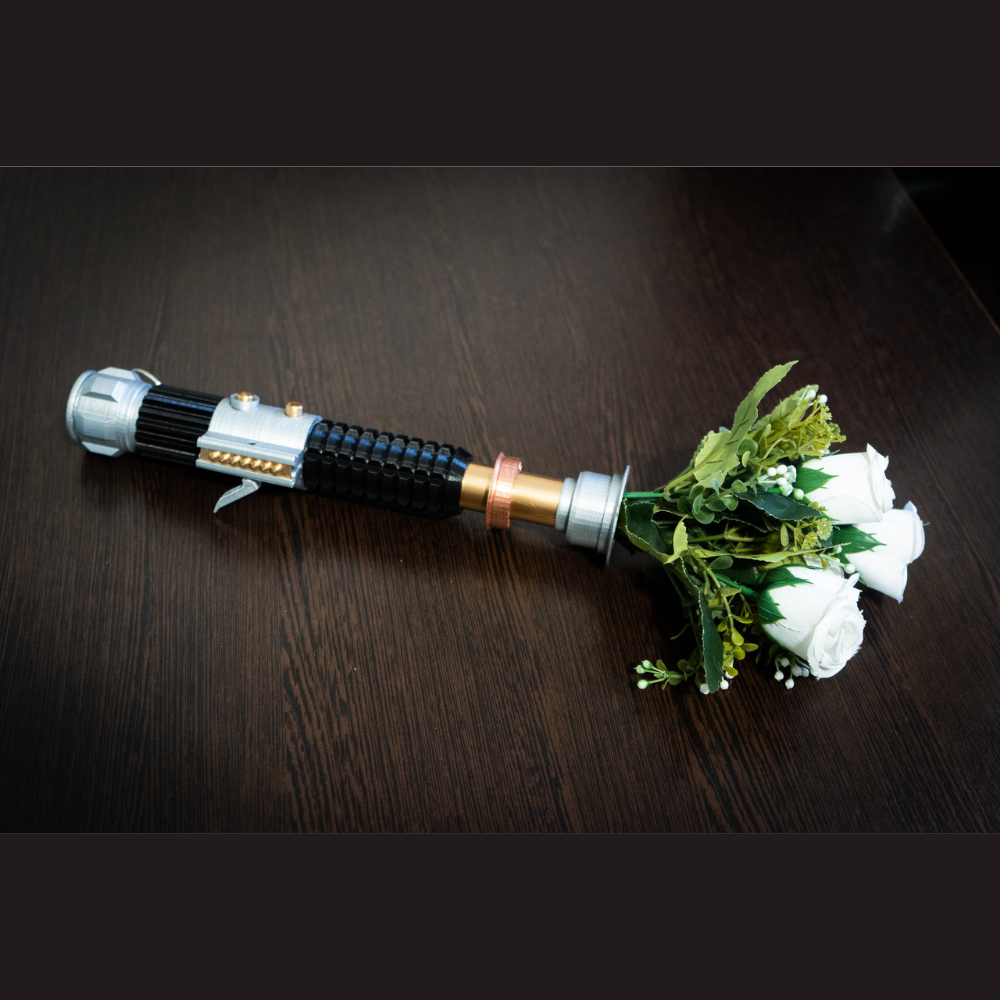 Star Wars Inspired Obi-Wani's Lightsaber Bridal Bouquet Holder - Crealandia