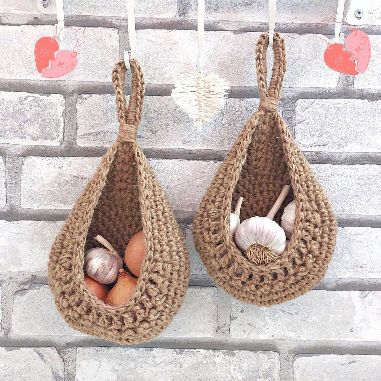 Small Jute Basket, Bathroom and Kitchen Storage Basket, Crochet Jute Basket,  Home Organizer 