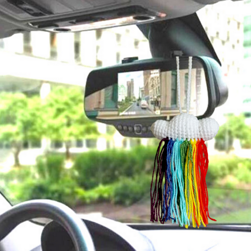 Rainbow car accessory. Hanger Rear view mirror. Window decor
