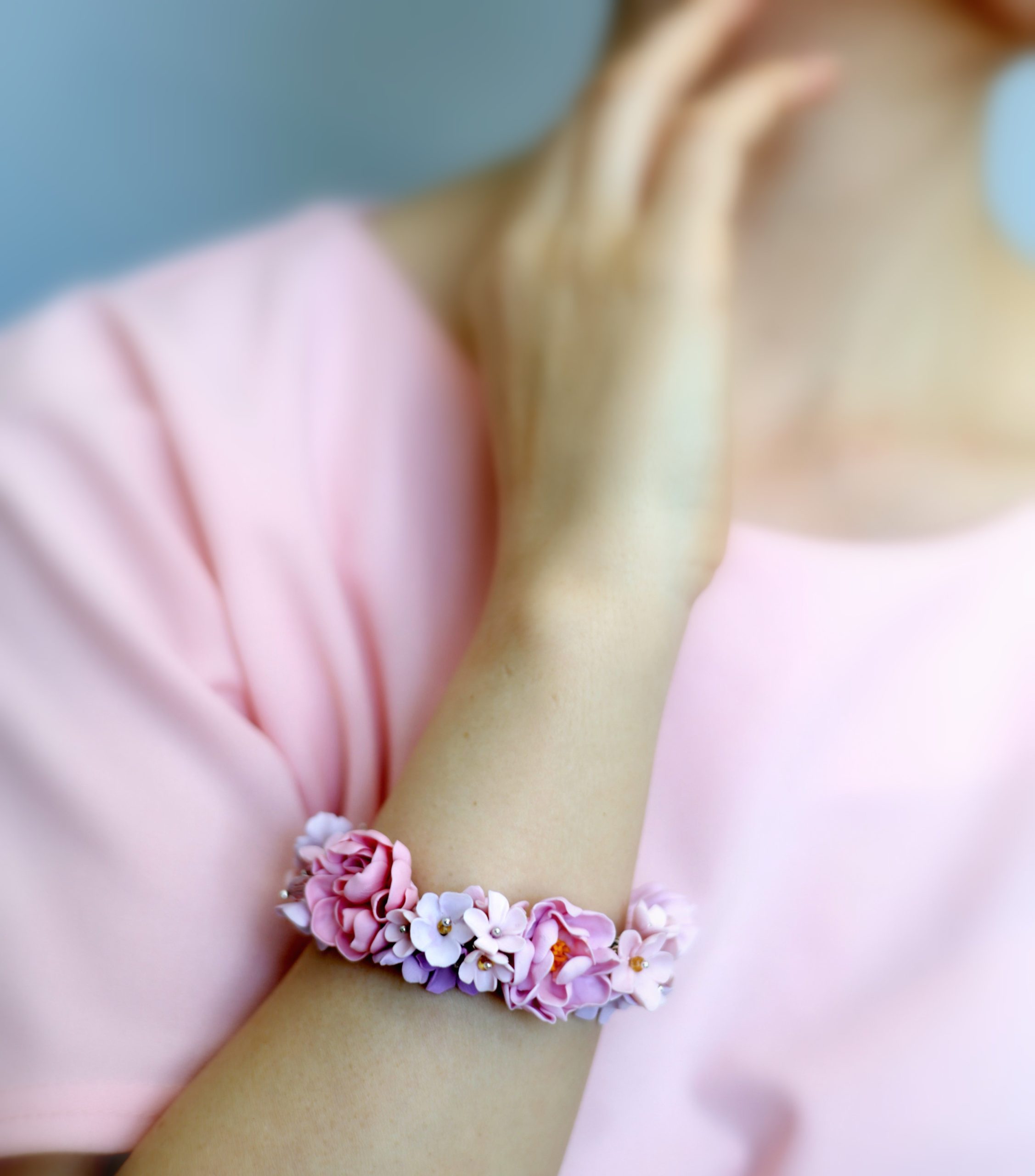 LAMANSH® Flower Hathphools / Floral 🌺 Bracelet attached to ring Set fo –  Lamansh
