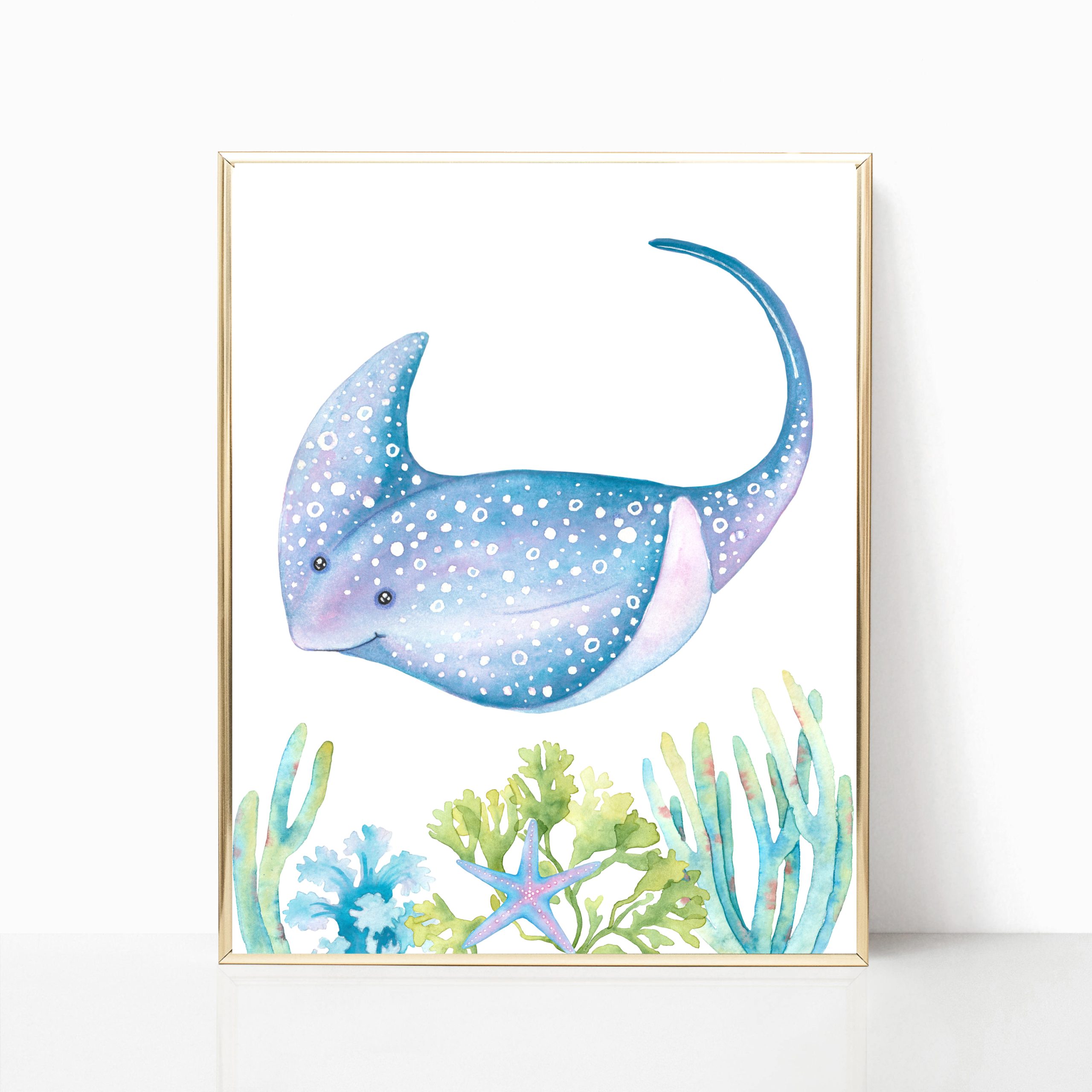 Under the Sea Nursery Art, Nautical Print Set, Instant Download - Crealandia