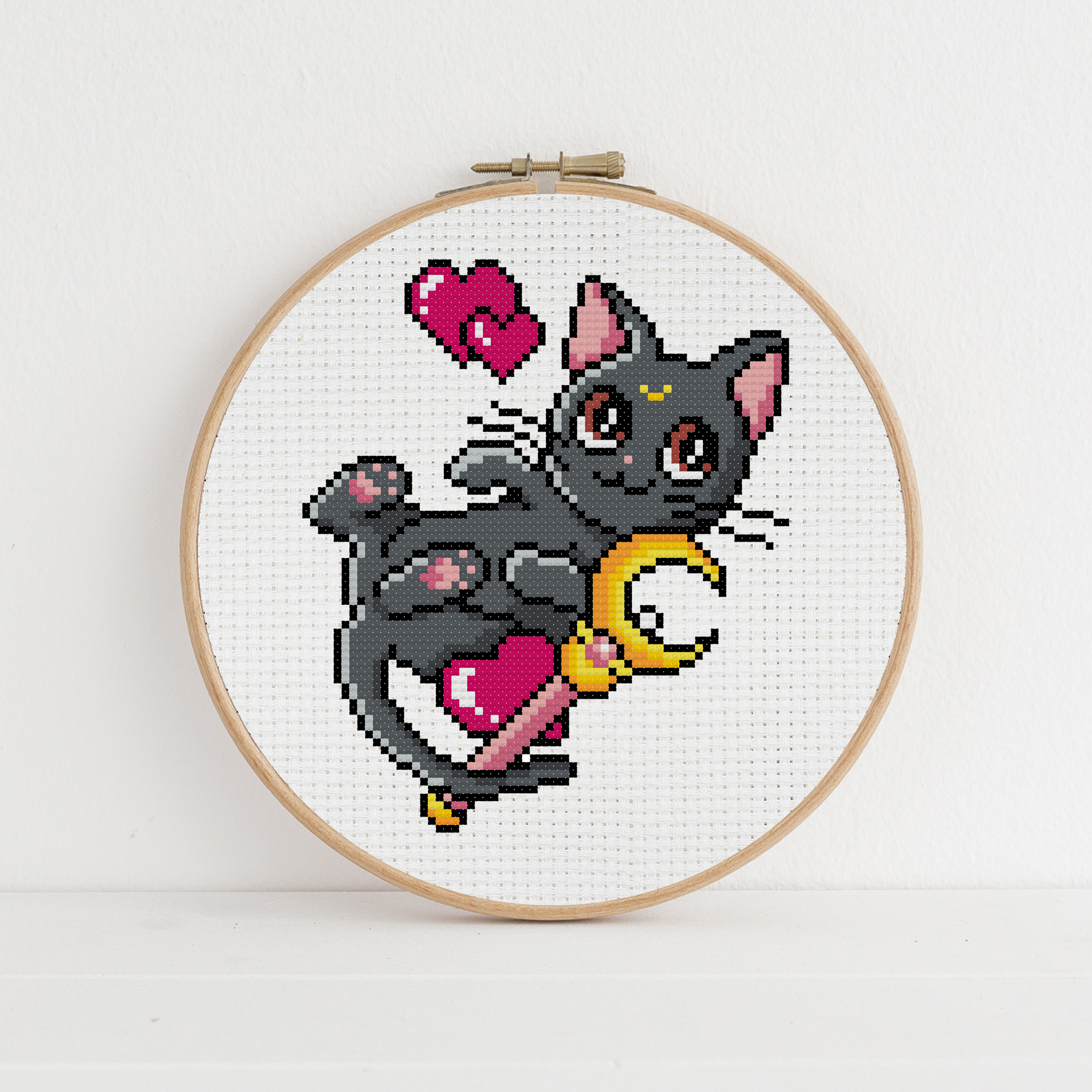 Sailor Moon Cat Luna Pixel Art – BRIK