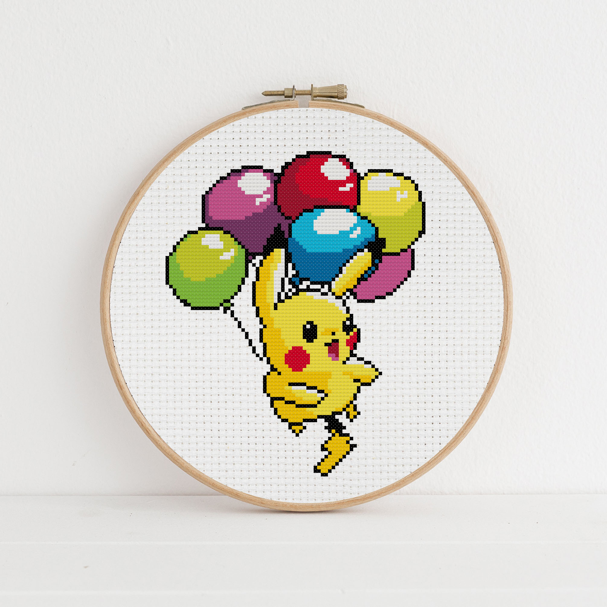 Pikachu Heart - Pokemon - Cross Stitch Pattern PDF Downloadable