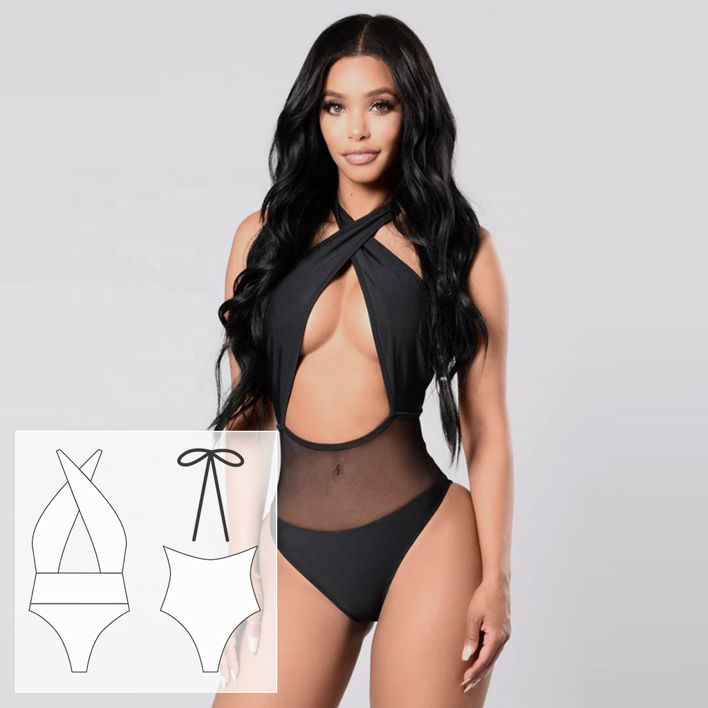 Swimsuit pattern xxs/xs/s/m/l/xl/xxl/xxxl. Sewing pattern. Bikini pattern  PDF. - Crealandia