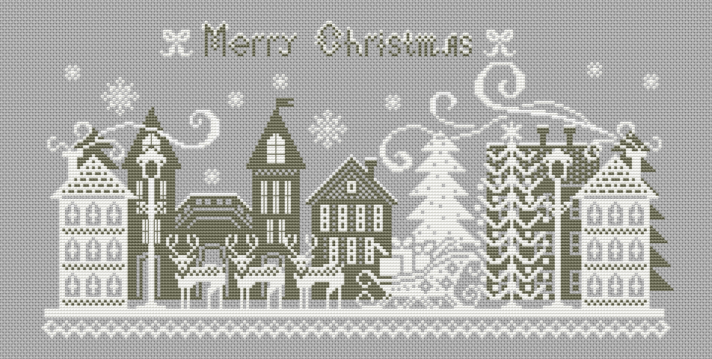 12 Christmas Carols - Modern Cross Stitch PDF Pattern