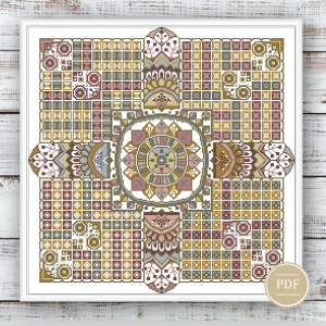 Cross Stitch Pattern Arabic Squares