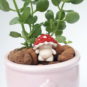 Polymer clay mushroom pendant tutorial, Clay charms kawaii magic
