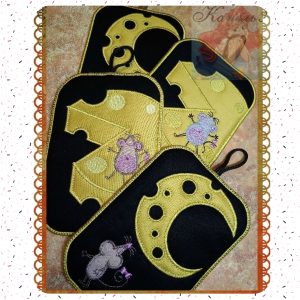 Embroidery ITH design Digital embroidery Patterns "MOUSE-CHEESE"