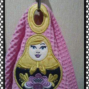 ITH design Digital embroidery Patterns Towel loops Matryoshka
