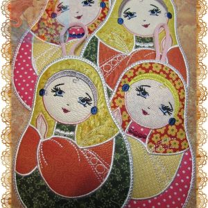 ITH design Digital embroidery Patterns "Nesting doll - Matryoshka6"