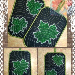 ITH design Digital embroidery Patterns Pot Holders Kitchen Decor