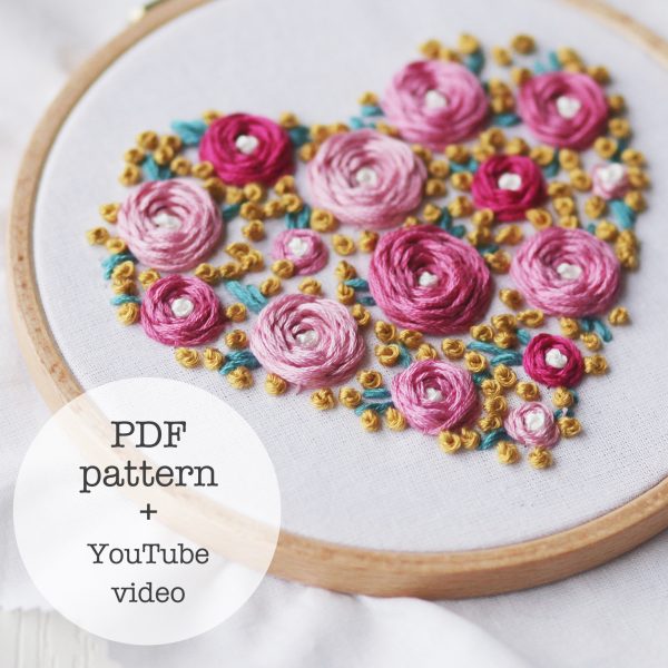 heart embroidery design