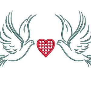 Wedding Pigeons Machne embroidery Design