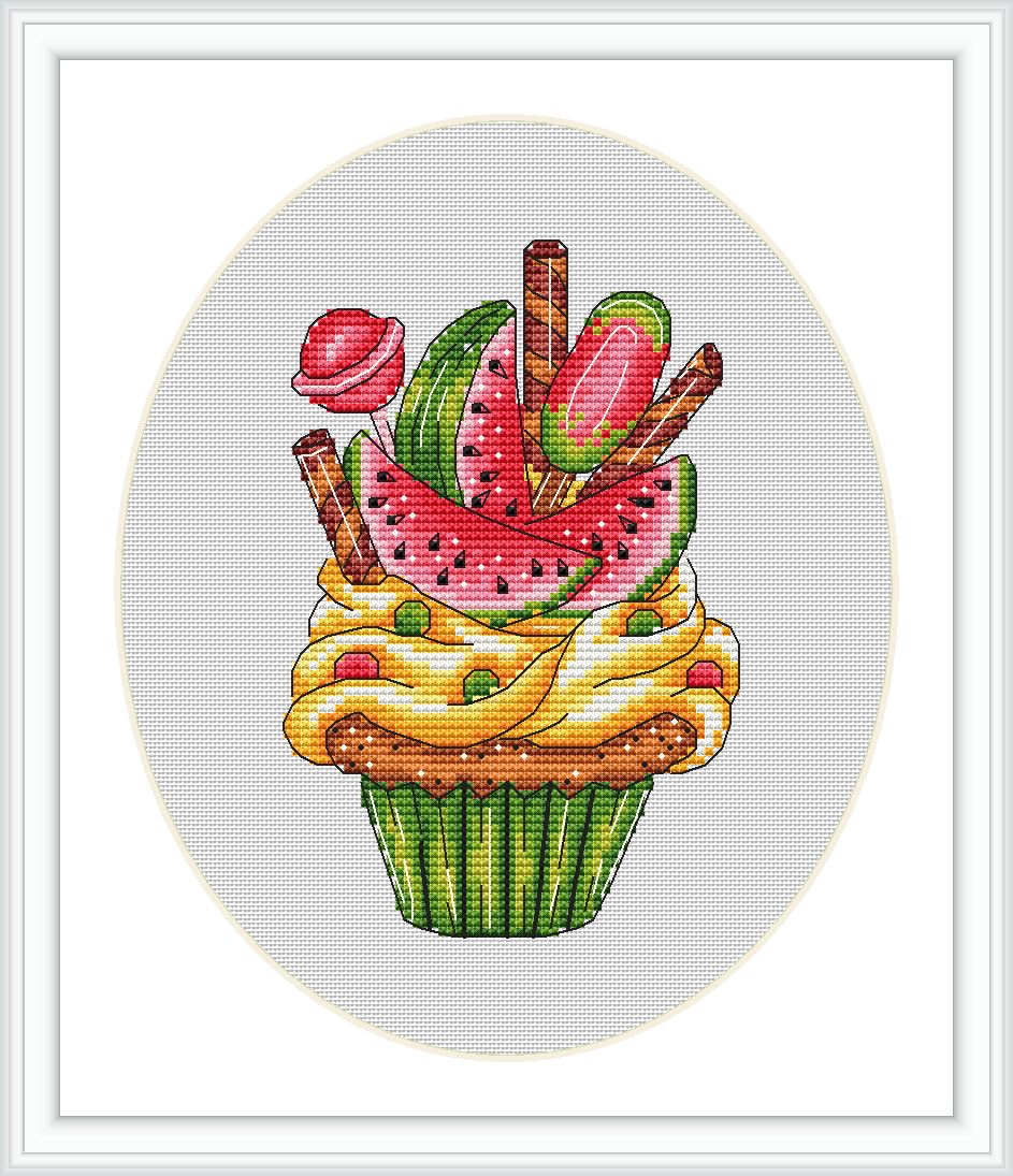 Juicy Lucy Eat Cake for Breakfast Cross Stitch Chart 