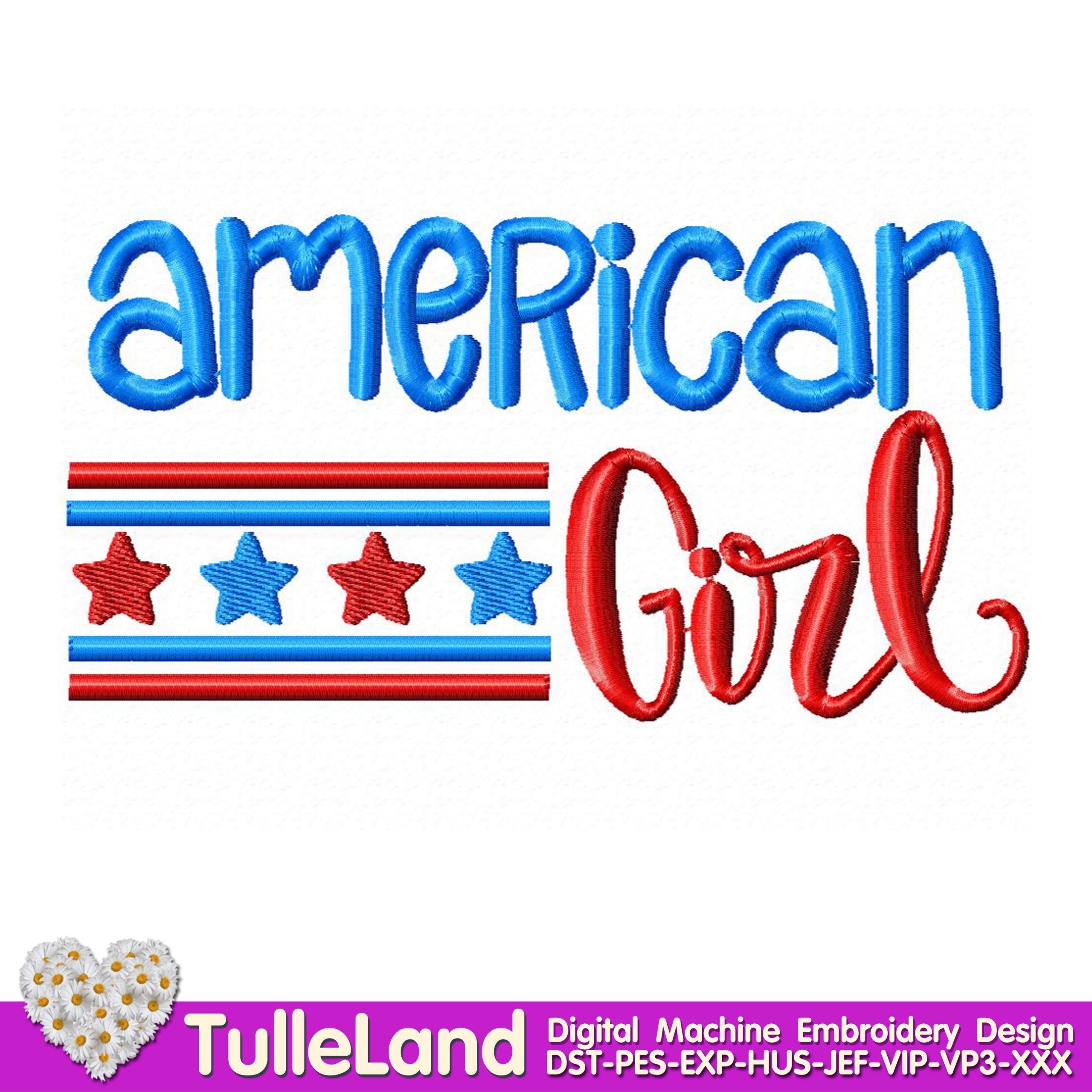 American Girl Machine embroidery design