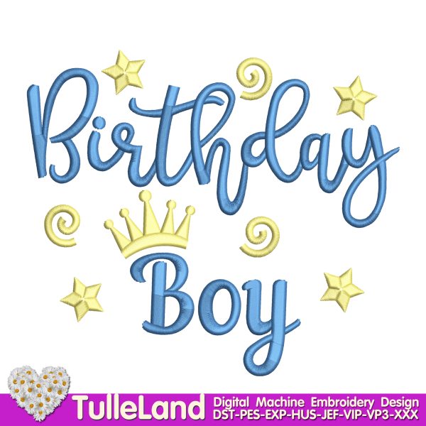 Birthday Boy Baby first birthday Machine embroidery design