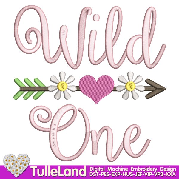 Wild One First Birthday Machine embroidery design