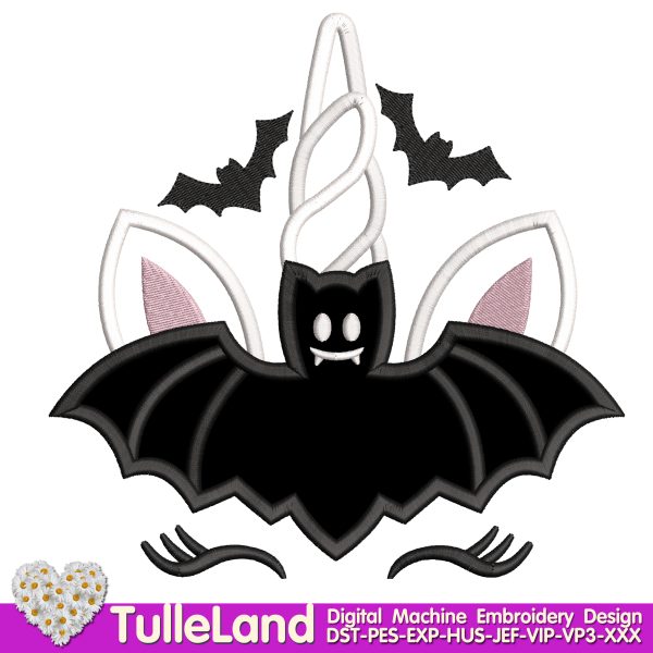 Halloween Unicorn Bat Spider Machine embroidery design