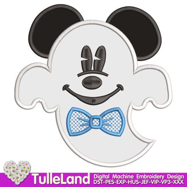 Halloween Ghost Mr Mouse Ghost Machine embroidery design