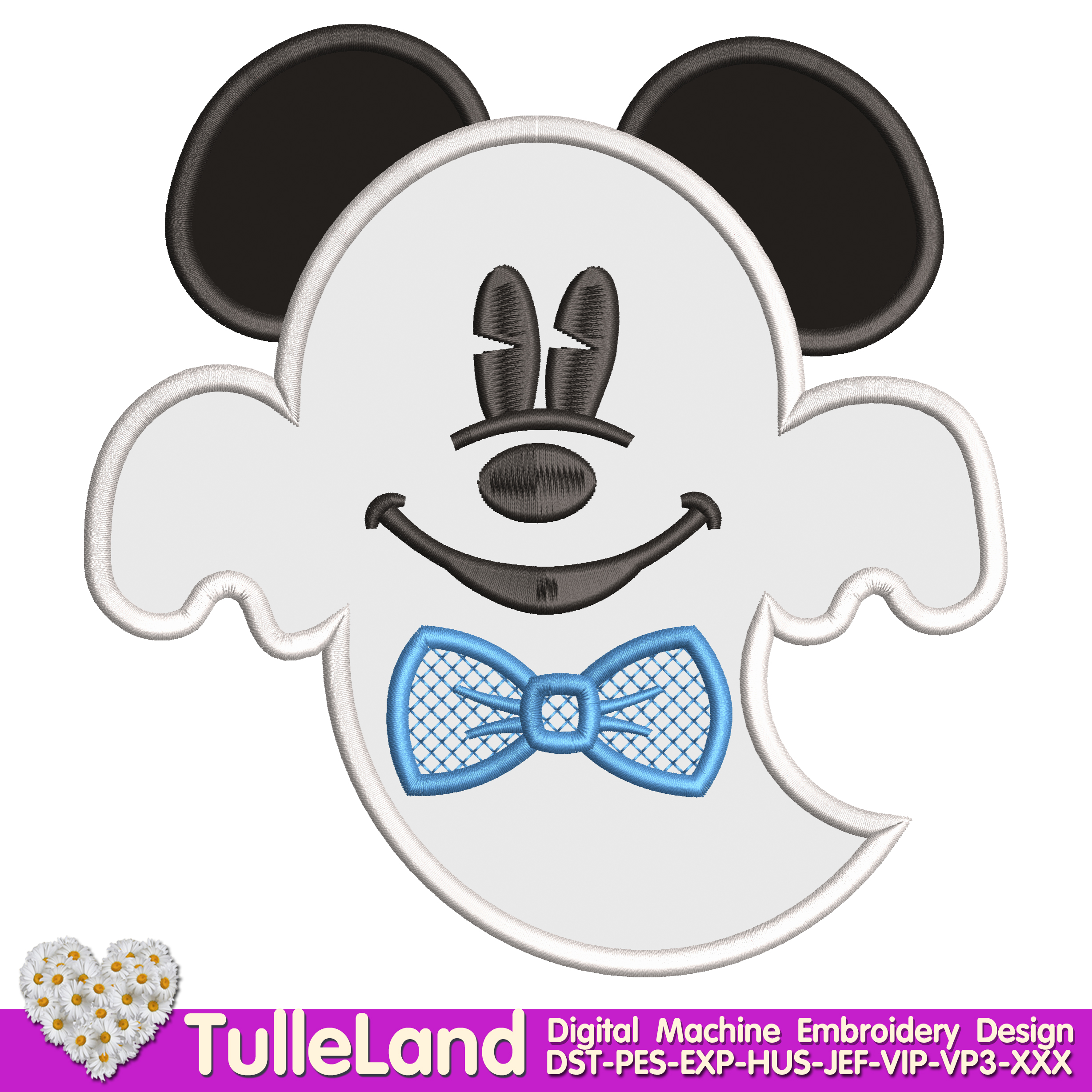 Halloween Ghost Mr Mouse Ghost Machine embroidery design 1 Halloween Ghost Mr Mouse Ghost Machine embroidery design