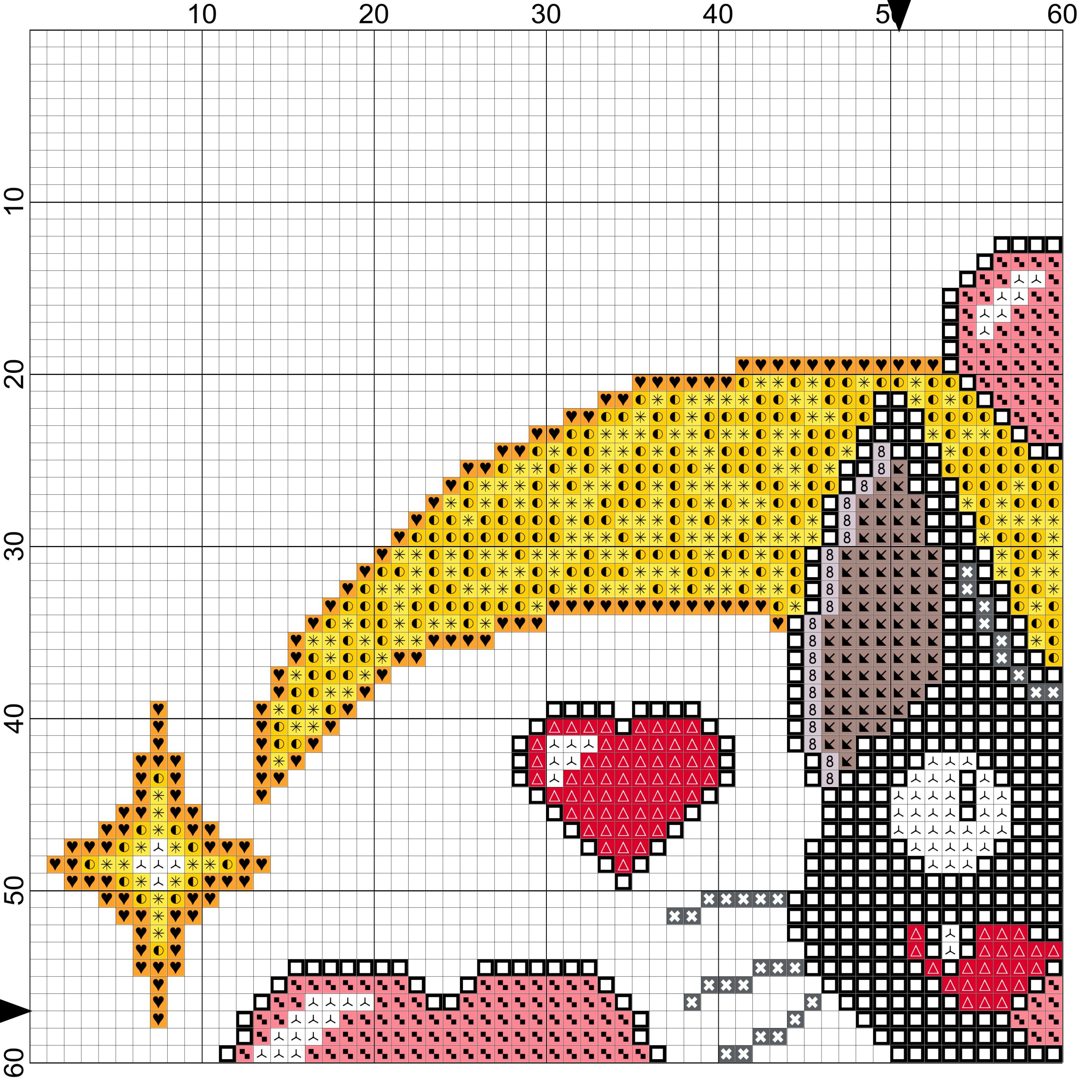 Kiki and Jiji cross stitch. Anime cross stitch chart PDF.