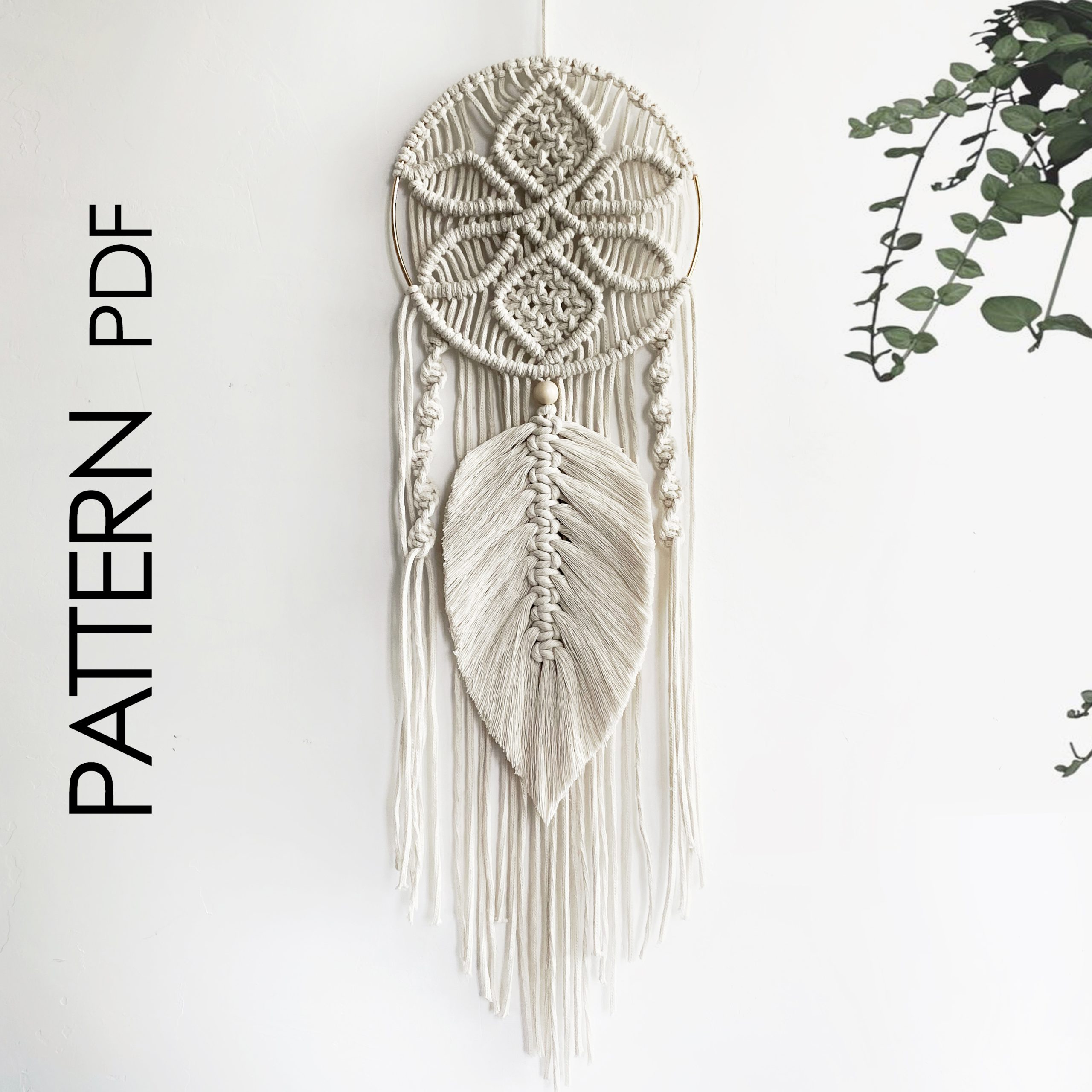 Macrame Wall Hanging Pattern. Instant Download Pdf & Free Knot Guide. DIY  Macrame Tutorial Step by Step Pattern. DIY Boho Wall Home Decor. 