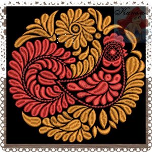 Machine Embroidery design Digital "Birdie" Russian folklore
