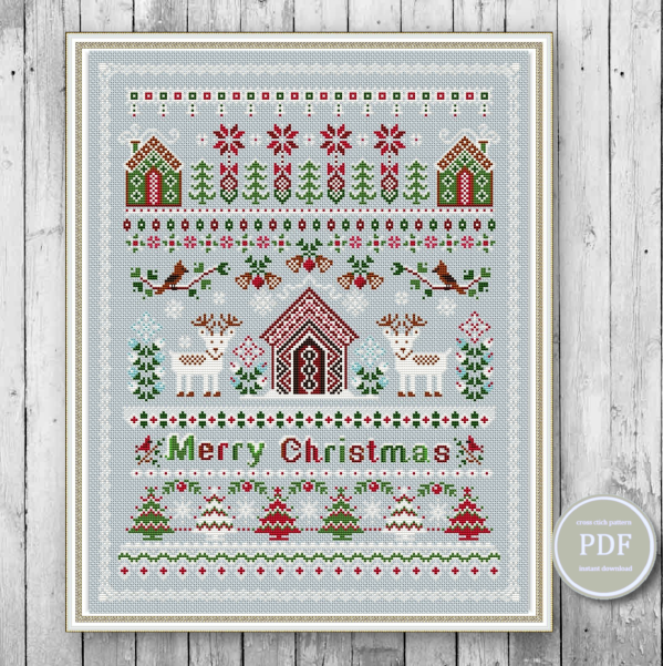 MerryChristmasSamplerCrossStitchPDFPattern-141