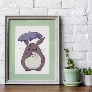 Cute Totoro cross stitch pattern PDF