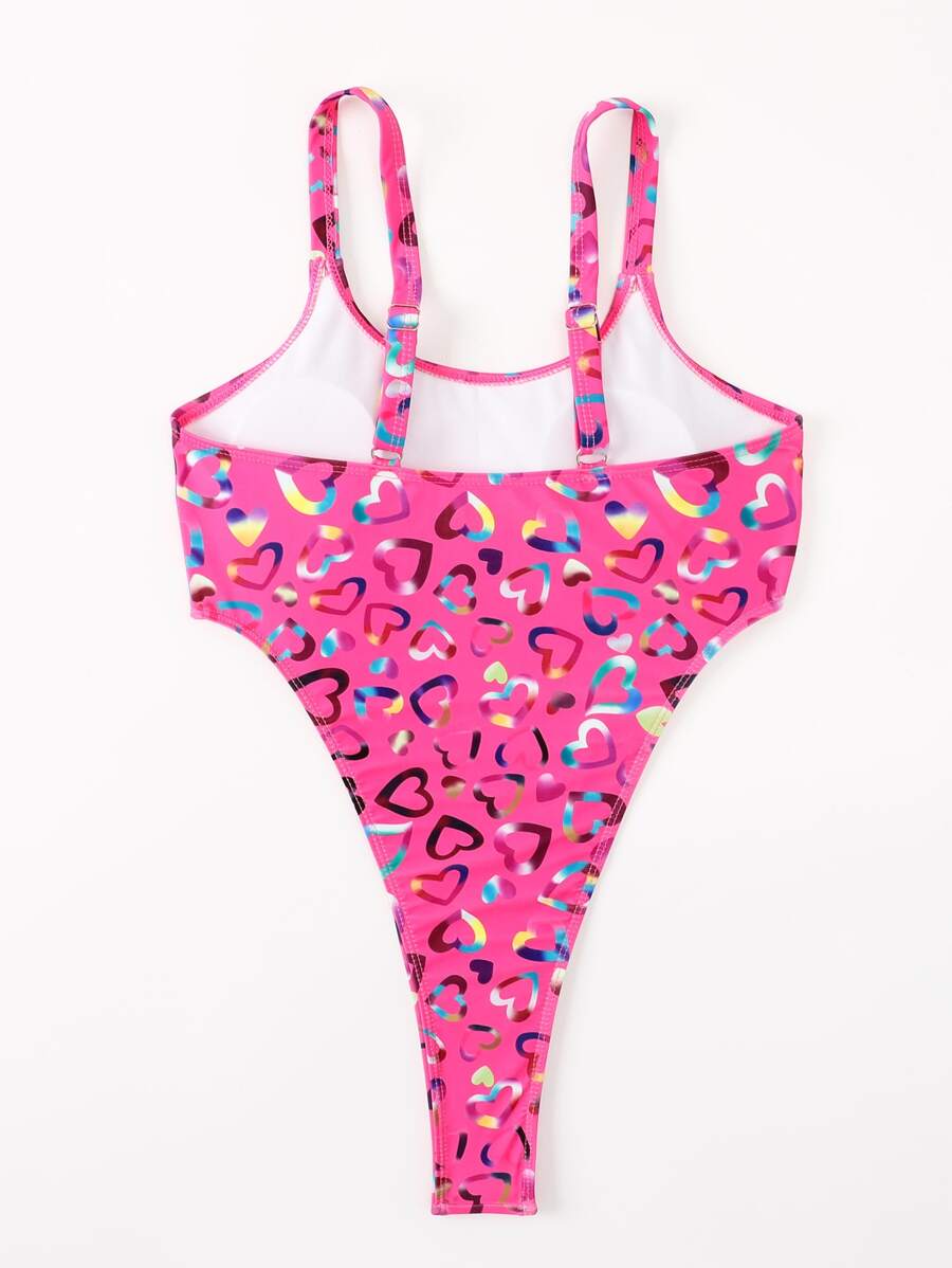 Allover butterfly print spaghetti strap 2024 bikini set