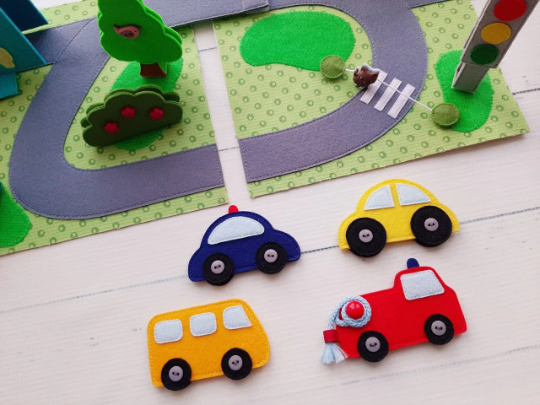 Quiet book PDF pattern, PDF Pattern Car and Traffic roads
