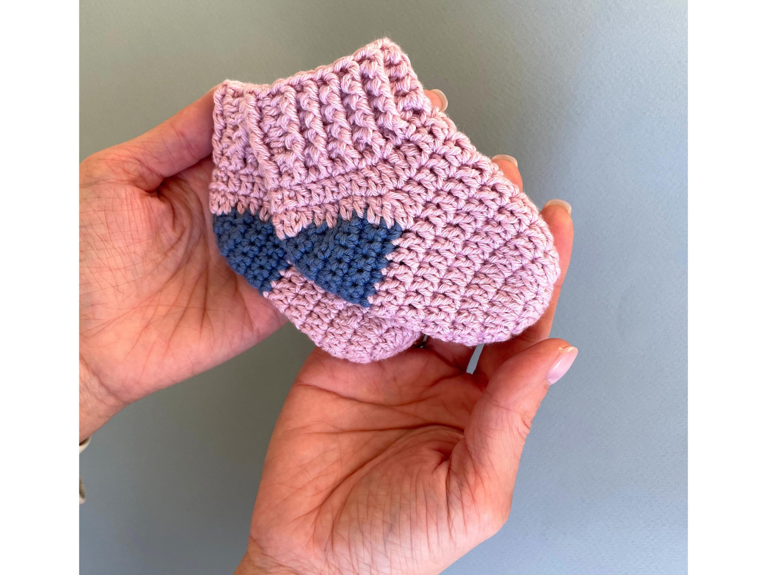How to Crochet Baby Socks 0-3 months 👶🧦