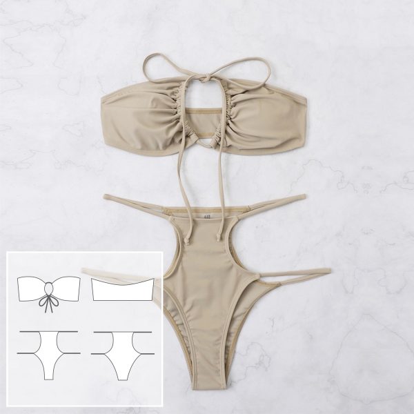 Bikini pattern. Sewing pattern. Swimsuit pattern PDF.