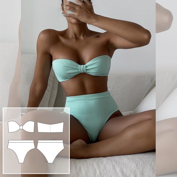 Bikini pattern. Sewing pattern. Swimsuit pattern PDF.