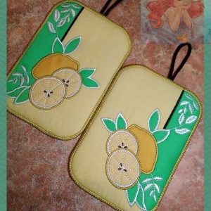 ITH design Digital embroidery Patterns Pot Holders Kitchen Decor