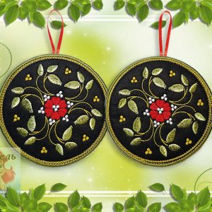 Embroidery ITH design Digital embroidery Patterns "TWO LEAVES"