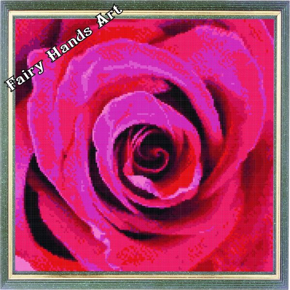 Cross stitch patern Rose
