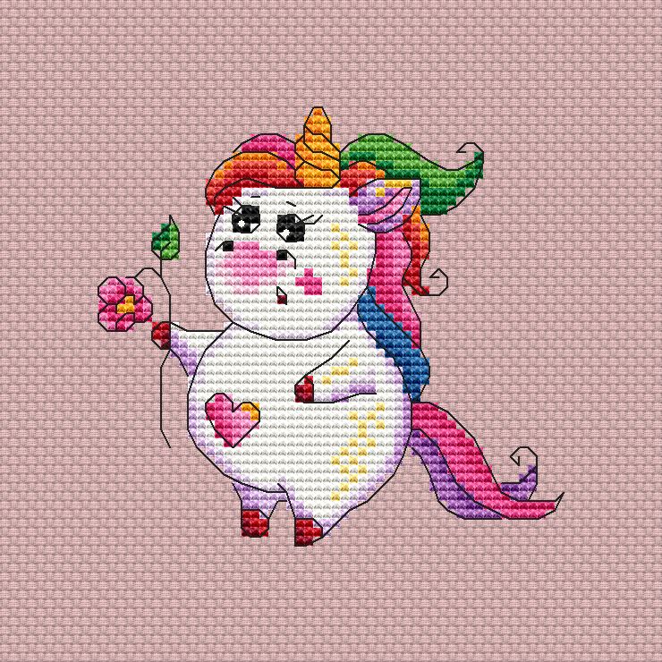 Oops Cross Stitch Pattern, Unicorn cross stitch chart 3 Oops Cross Stitch Pattern, Unicorn cross stitch chart - Image 3