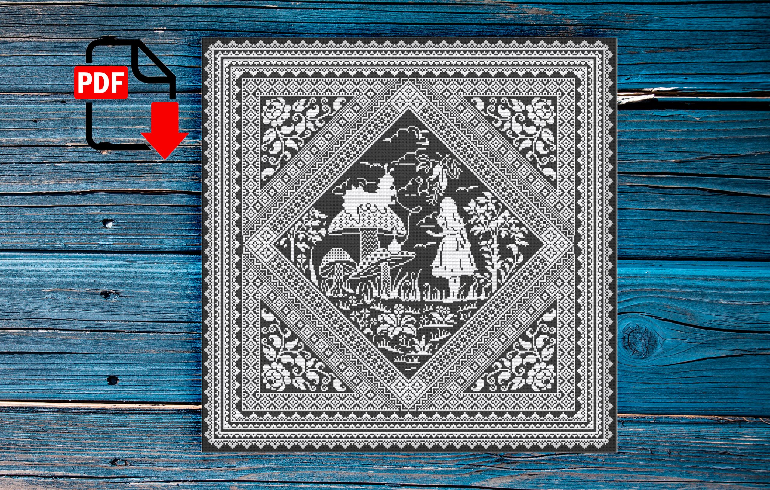 Alice in Wonderland Cross Stitch Pattern | Satsuma Street