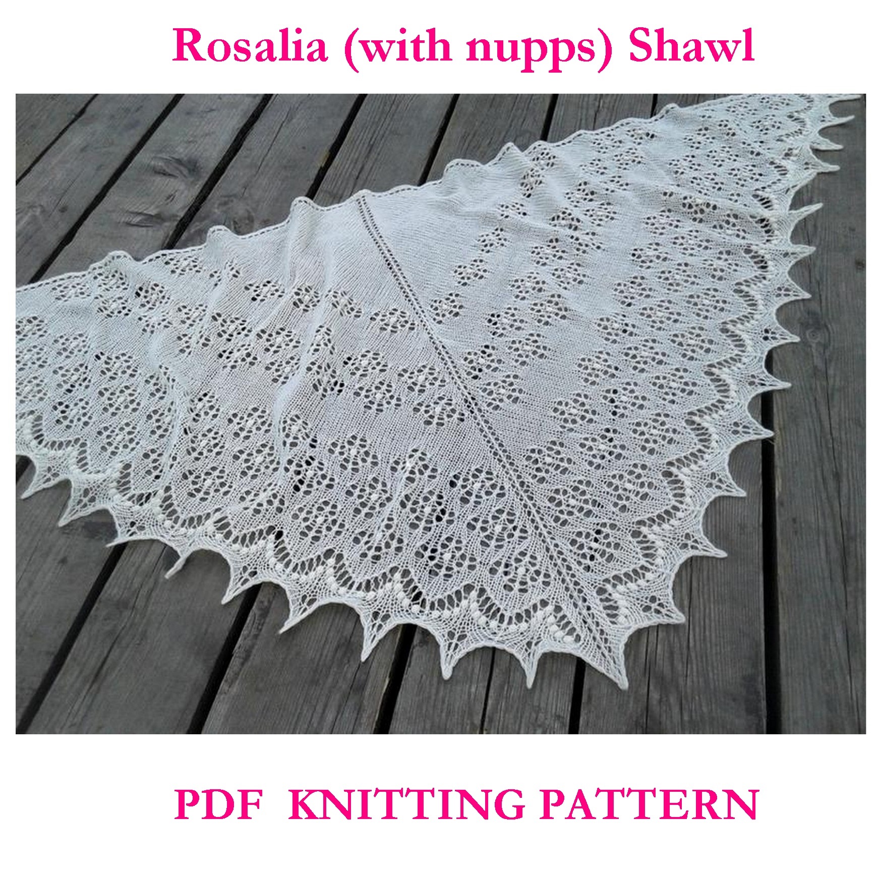 Triangle Shawl Knitting Pattern Simple Lace Shawl Design