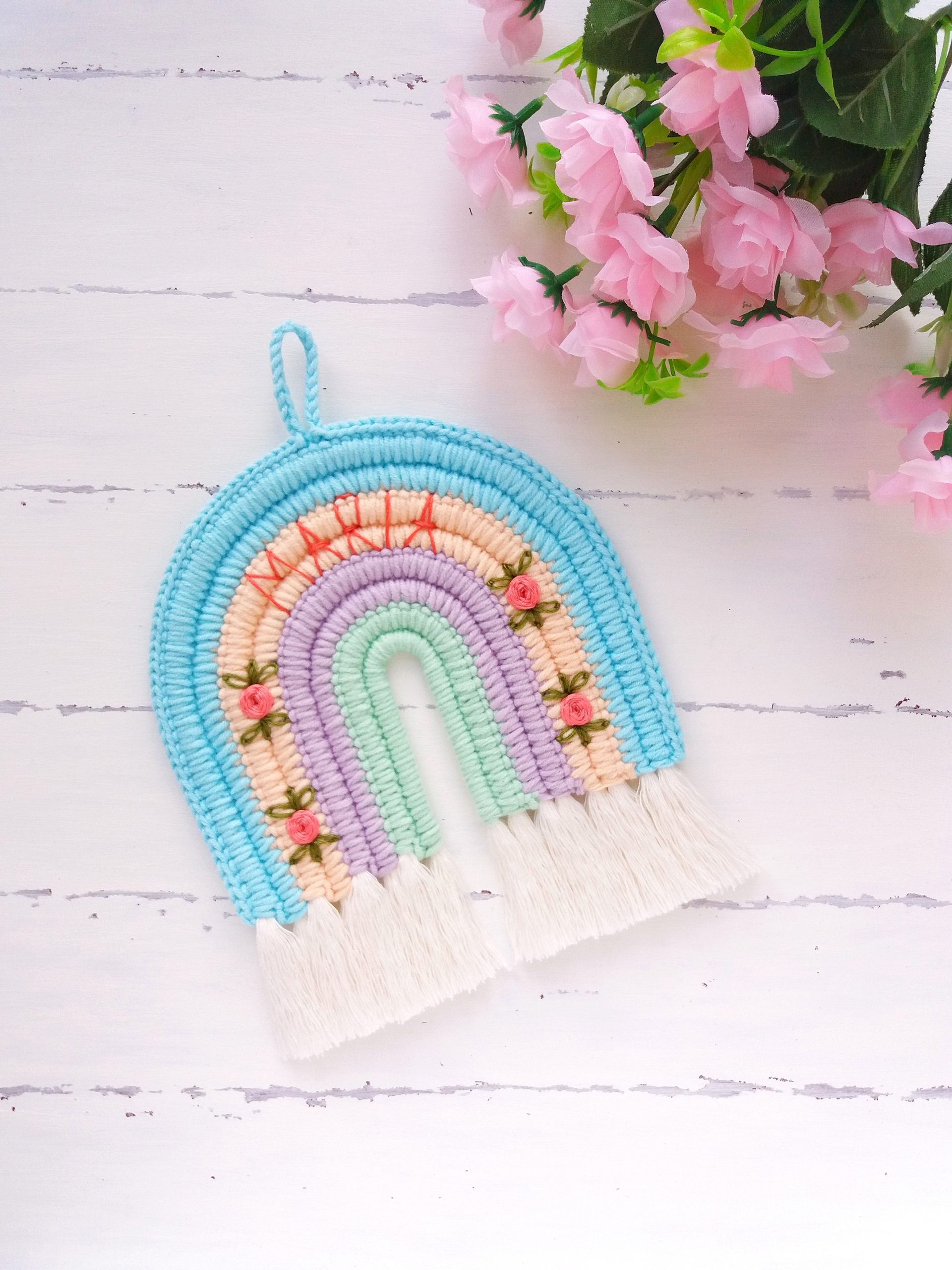 Crochet Rainbow Pattern, Macrame Rainbow 3 Crochet Rainbow Pattern, Macrame Rainbow - Image 3