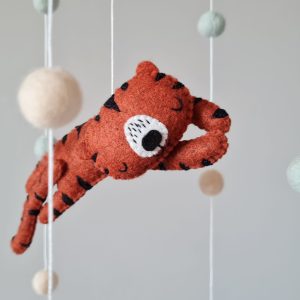 Felt tiger for nursery