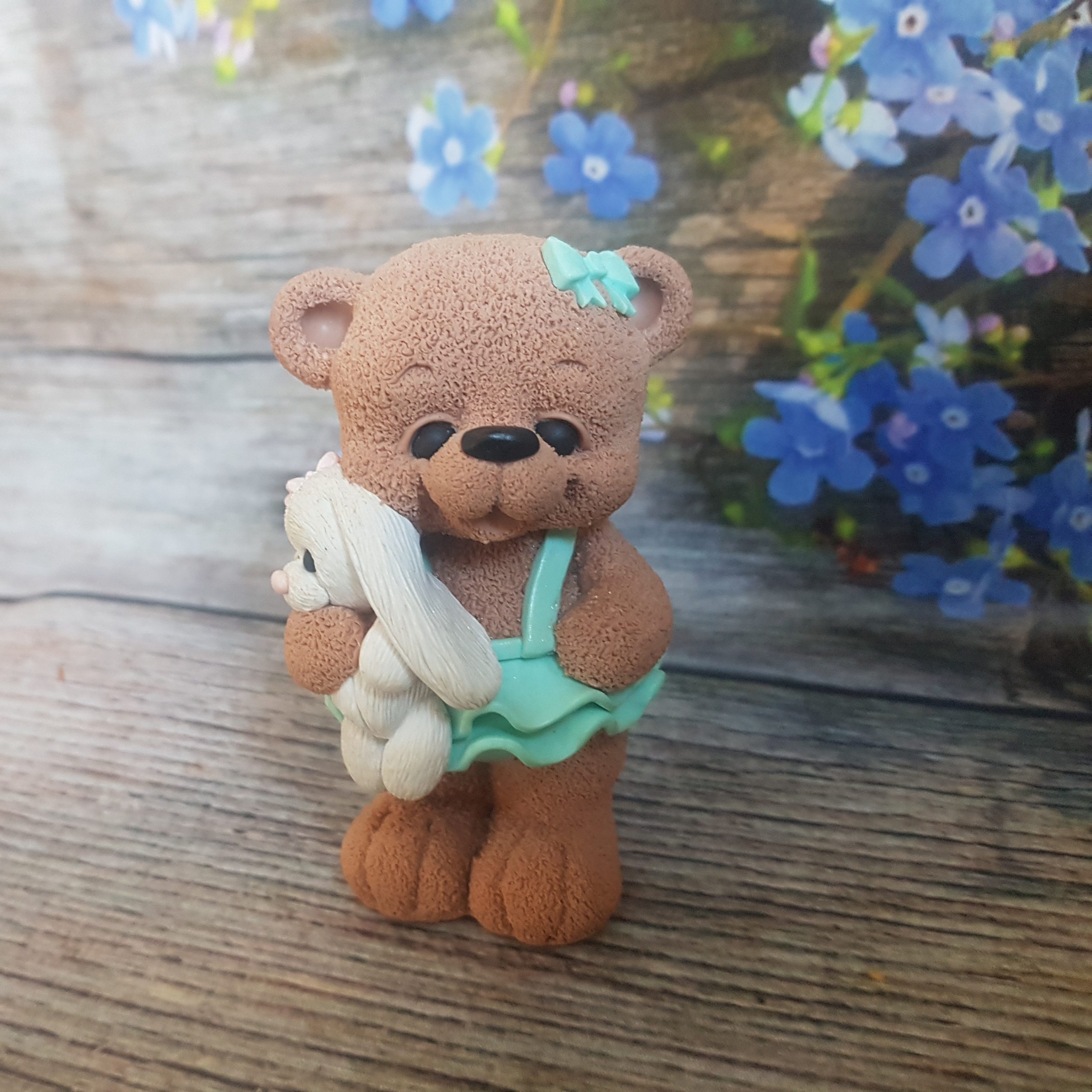 TEDDY BEAR with FLOWERS Silicone Mold