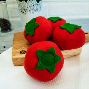 Tomato play food, felt food, fake food, felt toys, cooking toys
