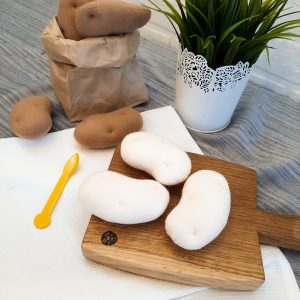 Felt potatoes, felt food, felt vegetables, fake food, felt toys