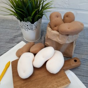 Felt potatoes, felt food, felt vegetables, fake food, felt toys