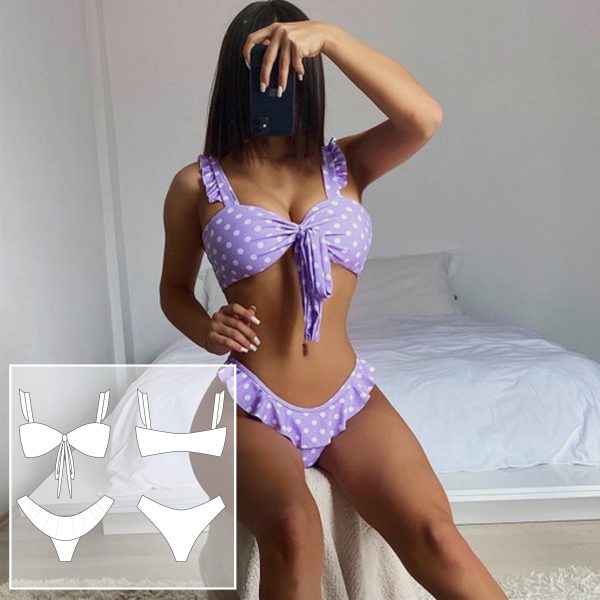 Bikini pattern. Sewing pattern. Swimsuit pattern PDF.