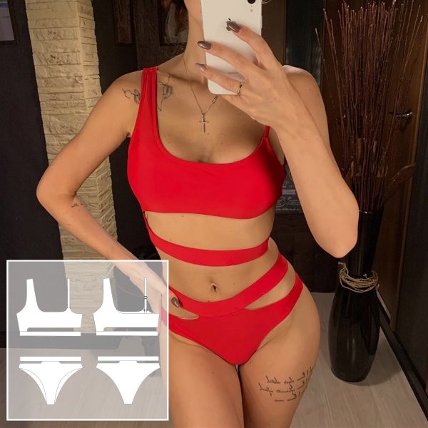 Swimsuit pattern. Sewing pattern. Bikini pattern PDF.