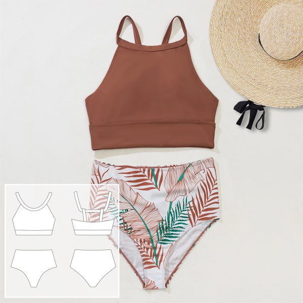 Bikini pattern. Sewing pattern. Swimsuit pattern PDF.